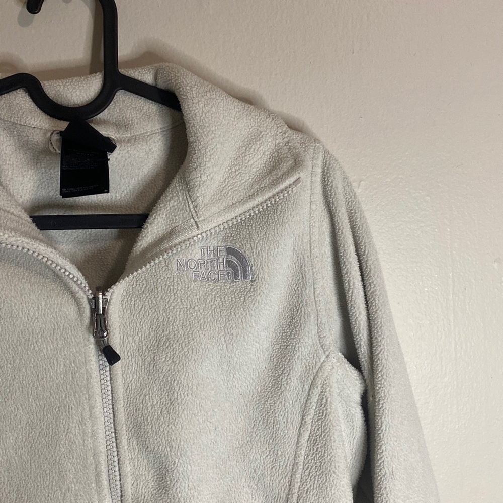 💋Comfy White North Face fleece zip up! - Picture 1 of 11
